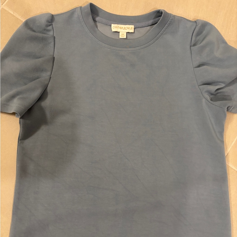 Cynthia Rowley Steel Blue Short Sleeve Dress